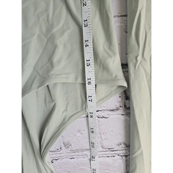 Lululemon Wundermost Ultra-Soft Nulu Square-Neck Long-Sleeve Bodysuit Sage Green - Picture 8 of 9